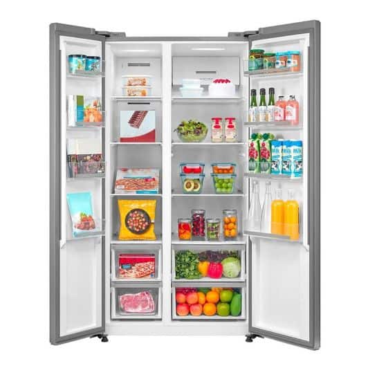 Réfrigérateur américain VALBERG SBS 592 A X625C – grande capacité, froid ventilé, portes côte à côte – Image 4