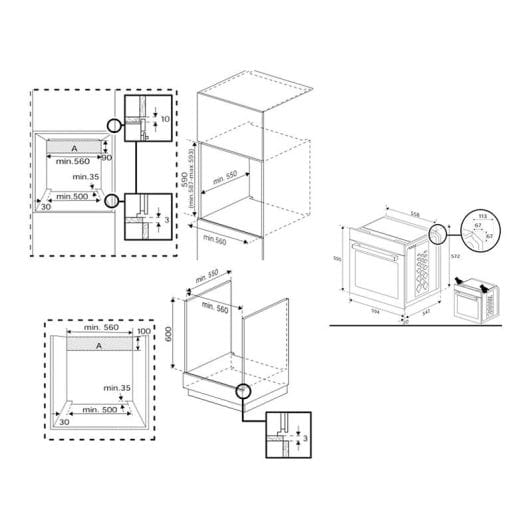 Four chaleur tournante BEKO BBVM17400BMP – pyrolyse, chaleur tournante pulsée, porte froide – Image 7
